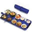 Warming Mat for Food - Electric Warming Tray, XXL(36"x16") Food Warmer Mat with Fast Full Surface Heating, Silicone Heating Mat for Party Buffet, Great Gift for Women, New Homeowners, Hosts (Blue)