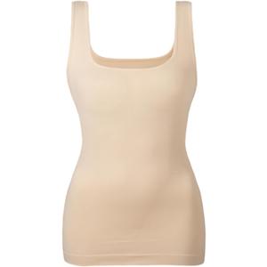 EUYZOU Women's Tummy Control Shapewear Tank Tops Seamless Square Neck Compression Tops Slimming Body Shaper Camisole (Large, Nude)