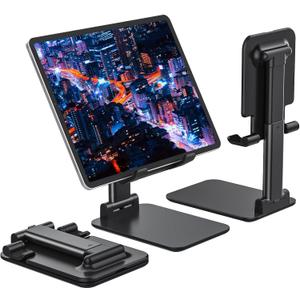 Anozer Tablet Stand Foldable & Adjustable, Monitor Stand 5.55*3.94" Wide, Fit for iPad Holder Stand Compatible with iPad Pro 11, 12.9/iPad 10.9 10th, Surface Pro, Portable Monitor 4.7-15.6"