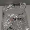 The Drop Women's Marcy Ribbed Polo Top (Large, Light Heather Grey)