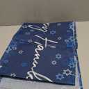 Artoid Mode Beige Hexagram Happy Hanukkah Table Runner, Chanukah Kitchen Dining Table Decoration for Home Party Decor 13x72 Inch