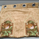 Set of 2 Panels Embroidered Birds 80% Blackout Curtains for Living Room Bedroom Dining Room Curtains & Drapes High-end Curtain with Grommet Top Brown Cloth 49W X 84 inch Length