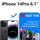 3 x for iPhone 14 Pro Case Black with Screen Protector,Slim Black Phone Case for i Phone 14 Pro Cover para for Men,14Pro Phone Case and Camera Protective.