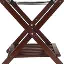 Winsome Reese Luggage Rack with Storage Shelf, for Guest Room, No Assembly, Cappuccino