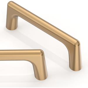 10 Pack Champagne Bronze Cabinet Pulls 3 Inch(76mm) Kitchen Cabinet Handles Solid Zinc Alloy Cabinet Hardware Drawer Pulls