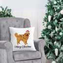Golden Retriever Pillow Cover - 18x18, Perfect Golden Retriever Gifts for Christmas