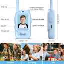 BlueFire Kids Walkie Talkies with Video Screen Display Toy Radios with Voice Effects, One-on-One Pairing, Long Range Birthday Toys Gifts for Boys & Girls Ages 312 (Pink+Blue)