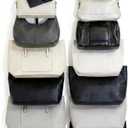 Perfect Curve Handbag and Purse Organizer | Hold up to 18 Bags | Over The Door Organizer for Purses and Handbags | Adjustable Clips | 2 Straps | Black