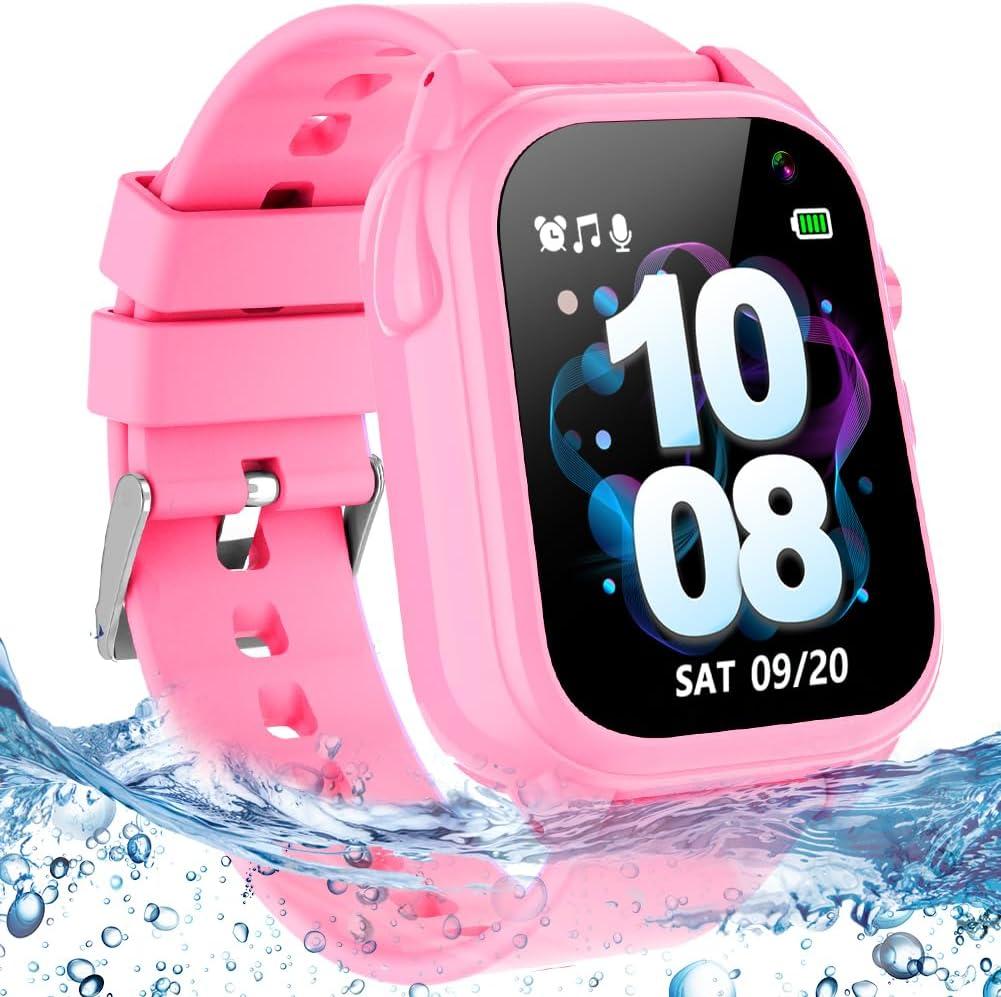 Tywop Kids Waterproof Smart Watch for Boys Girls Ages 312 Learning Toys with 26 Games Camera Video 1.44" Touchscreen Music Player Alarm Clock Flashlight Pedometer Toddler Watches Birthday Gifts