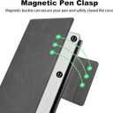 Magnetic Case for 7.3" Remarkable Paper Pro Move Tablet 2025 | Slim Lightweight PU Leather | Book Folio Cover | with Pen Clasp | Smart Auto Sleep/Wake | (Grey)