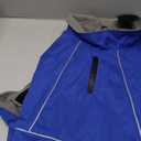 ROZKITCH Dog Snowsuit Raincoat Jacket, Waterproof Rain Jacket with Fleece Liner and Leash Hole Reflective Strip for Medium Large Dog, Adjustable Poncho Vest for Outdoor Hiking Travel Blue XL (XL(Chest: 24.4"-30"; Back:20"))