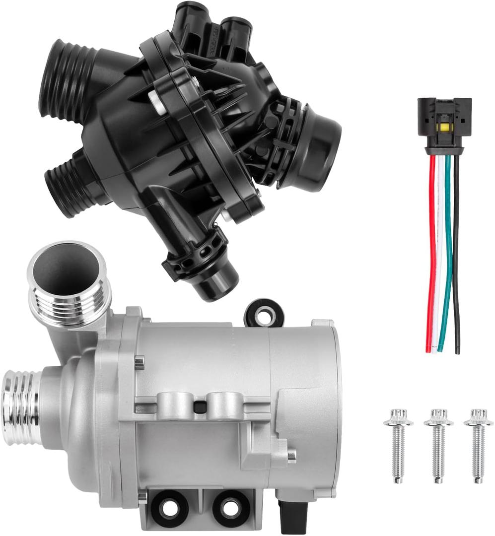 Electric Engine Water Pump with Thermostat Compatible with 328i 323i 128i 528i 325i 330i 525i Replace 11517546994 11517563183 11517586924