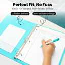 Yoobi 3 Ring Binders  0.5 Inch Binder with Round D Rings and 2 Pockets, Durable, PVC-Free Organizer with 120 Sheets Capacity, 4- Pack Colored Binders with Plastic Cover for Office Supplies (Multicolor)