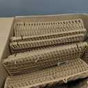 Newtay 6 Pcs Wicker Storage Baskets 13 x 13 in Cube Storage Bin Organizer Camel Square Foldable Wicker Baskets for Shelves Organizing Decor Laundry Pantry Toys