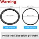 For 2016-2023 Tacoma A/C Vent Ring Inner Cover Only Air Conditioning Trim Decoration Toyota Accessories 4 Piece Kit -Black