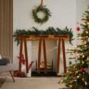 6Pcs Velvet Christmas Swag Ribbons Bow 29.5'' x 9.8'' Vintage Large Velvet Christmas Wreath Bows Christmas Tree Topper Bows for Xmas Garland Staircase Home Door Outdoor Decorations