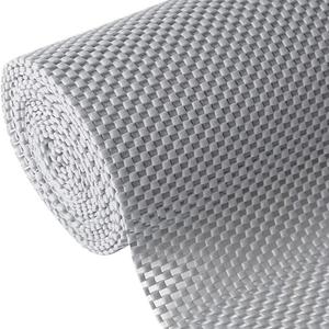Shelf Liner, Non-Adhesive Roll Drawer Liners 12 Inches x 20 Feet, Non Slip Grip Durable Strong Clean, Shelving Liner for Kitchen cabinets,Storage, Desks, Kitchenware, Tableware, Light Gray, 12"W x 240"L