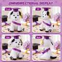 Zomiboo Graduation Dog Autograph Stuffed Animal 2026 Smooth Fabric Stuffed Toy with Congrats Grad Signature Dog Animal with Marking Pen Gold Tassels for Graduate Party Supplies(Purple), 12 inches