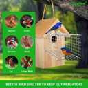 Bluebird House Predator Guards 2 Pcs, Strong Metal Wire Birdhouse Entrance Protector Guard Bird House Protector Guards for Eastern Bluebird Box (Square)