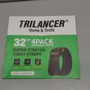 Trilancer Elastic Cinch Straps with Anti-Slip Strips, 32 "x 2" (4 Pack) Multipurpose Hook and Loop Bundling Straps for Hose, Cords, Bike, Luggage, Camping, Yoga Mats