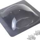 XMK RV Skylight Replacement,18" x 18" Skylight Outer Dome Fits All Standard 14" x 14" Opening,Outside Camper RV Skylight Cover for Trailer Fifth Wheel Motorhome Shower/Roof,Impact Resistant,Smoke Gray
