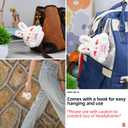 Plush Earbuds Case Cover Compatible with Beats Solo Buds Cartoon Cute Headphone Cases (Plaid Rabbit,for Beats Solo Buds)