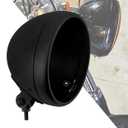 HDBUBALUS Motorcycle 7" Headlight Housing 7 Inch Head Lamp Bucket Fit for Harley Dyna Softail FX Custom Sportster XL (Black)