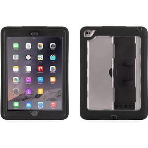 Rugged Case for Apple iPad mini 4 (A1538, A1550) Kickstand | Screen Protector | Polycarbonate Shell | Silicone Bumper | Full-Body | 6.6 ft. Drop-Tested | Black/Clear