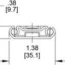 Accuride 1029 Center Mount Slide 15"