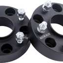 DCVAMOUS 2PC Black 5x4.5 Hubcentric Wheel Spacers 1.5 Inch with 12x1.5 Studs Compatible with Honda A-cura 5 Lug 5x114.3 for 1998-2025 Accord (5 Lug), 2006-2025 Civic, 1997-2025 CRV, Integra TSX RDX