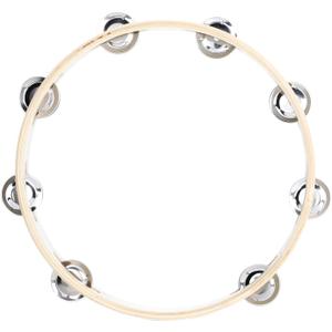 Musfunny Tambourine Ring for Adults 10 inch Hand Held Drum with Metal Jingles Bells Percussion Instrument Gifts for Musical Education Party Church KTV (10 inch Ring)