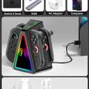 Switch 2 Controller Charging Dock for 2025 Nintendo Switch 2 JoyCon, Ergonomics & Magnetic Charger Station for Switch Joycon 2 Controllers, Fast Charger Stand with RGB Lighting for Joy-Con Accessories (Black)