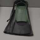 Gintenco Swim Fins, Kids Swim Training Fins for Lap Swimming, Travel Size Flippers with Mesh Bag, Silicone Swimming Fins for Kids Teens Adults Women Men (M(US Men 4-5.5/ US Women 5.5-7), GreenGrey)