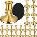 24PCS Brass Gold Taper Candle Holders Set, Vintage Metal Candlestick Holders for Table Centerpiece, Wedding Reception, Festive Christmas Mantel Decoration or Home Decor Gold