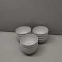 12 Pcs Unbreakable Rice Bowls Set, 26 Oz Wheat Straw Bowls Set, Microwave & Dishwasher Safe Bowl for Kitchen, Reusable Plastic Bowl for Soup, Salad and Snack, BPA Free, White Gray