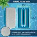 U.S. Pool Supply Hand-Held and Pool Pole Attachment Scrub Brushes - Surface Scrubbing Scouring Sponge Pads - Clean Pool Tile Grout Walls, Vinyl Liners, Spas, Remove Stains, Kitchen Bathroom Tub Shower