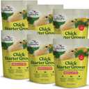Manna Pro Medicated Chick Starter Grower, Crumbled Chick Feed with Amprolium, Complete Nutrition for Young Chickens, Supports Healthy Growth and Coccidiosis Prevention, 6-Pack of 5 lb Bags (EXP 02/16/26)