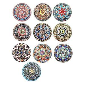Set of 10 Ceramic Cabinet Colorful Knobs for Kitchen, Cabinet, Drawer, Wardrobe (Black & White) Set of 10 Ceramic Cabinet Colorful Knobs for Kitchen, Cabinet, Drawer, Wardrobe (Black & White)