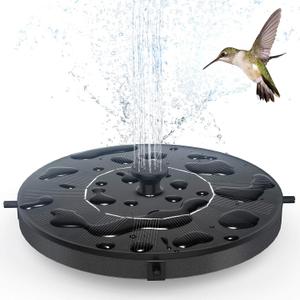 Solar Fountain, Floating Solar Powered Water Fountain Pump for Bird Bath, Garden, Pond, Pool, Outdoor (1.4W)