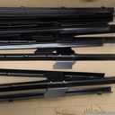 20 Pack Garden Fence Post, 4 Feet Heavy Duty Metal U-Post for Wire Fence, No Dig Garden Fence Stakes for Temporary Fencing, Electric Fence Wire, Corner Anchor, and More-Black