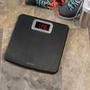 Taylor Digital Bathroom Scale, Body Weight Scale 400 LB Capacity, Carbon Fiber Anti-Slip Mat, 11.8 x 11.8 Inch Platform, Black