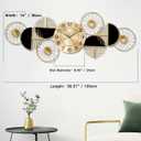 Large Wall Clock,Modern Silent Non-Ticking Metal Wall Art Wall Clocks Battery Operated, Horizontal or Vertical Hanging Clock for Living Room, Kitchen, Bedroom, or Office Wall Decor (40")
