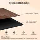 Acoustic Wall Panels, 8 Piece 23.62"X 23.62" PVC Peel and Stick Wall Panels | High-Density Polyester Fiber Self Adhesive Soundproofing for Interior Wall Dcor, Recording Studios, Walnut, 94 X 48 Inches