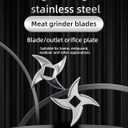 #22 Meat Grinder Blade Stainless Steel Knife Cutter Replacement, Please check the size and shape(2 pc)