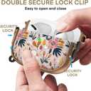 3 x Maxjoy for AirPods Pro 3rd Generation Case with Lock, Flower AirPods Pro 3 Case Lock Protective Hard Cute AirPod Pro 3 Cover for Women Men with Keychain for Airpod Pro 3rd Gen Cover 2025, Floral