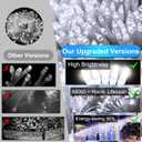 1620 LED 164ft Outdoor Christmas Lights, 12 Modes Dimmable Curtain String Lights with 360 Drops, Waterproof Twinkle Fairy Lights with Timer for Bedroom Window Holiday Wedding Xmas Decor, Cool White