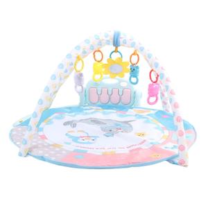 VomekoBaby Gym Mat,Tummy Time Mat,Early Education playmat,Multifunctional Early Education Light Round Music Piano Playmat,for Baby, Music and Lights Boy or Girl Gifts for Newborn