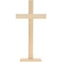 Juvale 2 Pack Wood Crosses for Crafts and Table Displays, Wooden Cross (7.9 x 15.5 In) - Tabletop Crosses