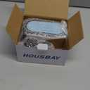 HOUSBAY Glow Small Alarm Clock Radio for Bedrooms with 7 Color Night Light, Dual Alarm, Dimmer, USB Charger, Battery Backup, Nap Timer, FM Radio with Auto-Off Timer for Bedside (Black)