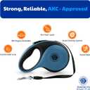 American Kennel Club Heavy Duty Retractable Dog Leash, 16.4ft, Tangle-Free, Ergonomic Grip, One-Hand Brake, for Medium & Large Dogs up to 110 lbs Blue, Large Dog (Up to 110 lbs)